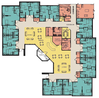 Private Resident Rooms Floorplan